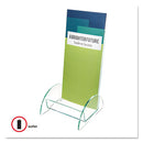 deflecto® wholesale. Euro-style Docuholder, Leaflet Size, 4.5w X 4.5d X 7.88h, Green Tinted. HSD Wholesale: Janitorial Supplies, Breakroom Supplies, Office Supplies.