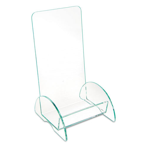 deflecto® wholesale. Euro-style Docuholder, Leaflet Size, 4.5w X 4.5d X 7.88h, Green Tinted. HSD Wholesale: Janitorial Supplies, Breakroom Supplies, Office Supplies.