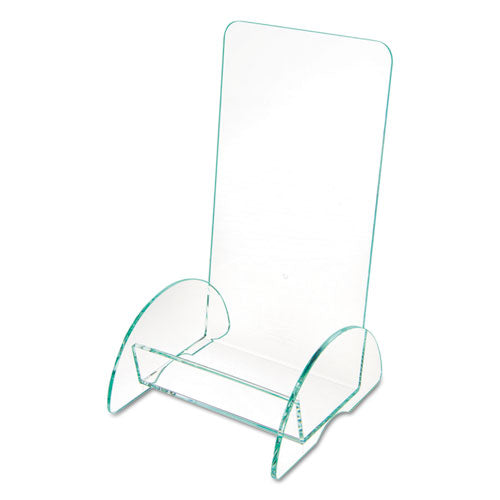 deflecto® wholesale. Euro-style Docuholder, Leaflet Size, 4.5w X 4.5d X 7.88h, Green Tinted. HSD Wholesale: Janitorial Supplies, Breakroom Supplies, Office Supplies.