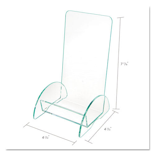deflecto® wholesale. Euro-style Docuholder, Leaflet Size, 4.5w X 4.5d X 7.88h, Green Tinted. HSD Wholesale: Janitorial Supplies, Breakroom Supplies, Office Supplies.