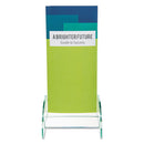 deflecto® wholesale. Euro-style Docuholder, Leaflet Size, 4.5w X 4.5d X 7.88h, Green Tinted. HSD Wholesale: Janitorial Supplies, Breakroom Supplies, Office Supplies.