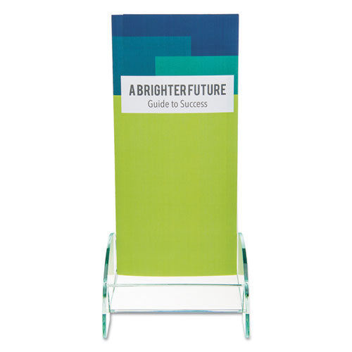 deflecto® wholesale. Euro-style Docuholder, Leaflet Size, 4.5w X 4.5d X 7.88h, Green Tinted. HSD Wholesale: Janitorial Supplies, Breakroom Supplies, Office Supplies.