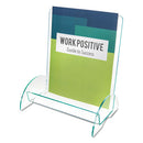 deflecto® wholesale. Euro-style Docuholder, Magazine Size, 9.81w X 6.31d X11h, Green Tinted. HSD Wholesale: Janitorial Supplies, Breakroom Supplies, Office Supplies.