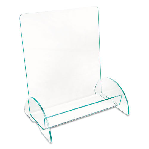 deflecto® wholesale. Euro-style Docuholder, Magazine Size, 9.81w X 6.31d X11h, Green Tinted. HSD Wholesale: Janitorial Supplies, Breakroom Supplies, Office Supplies.