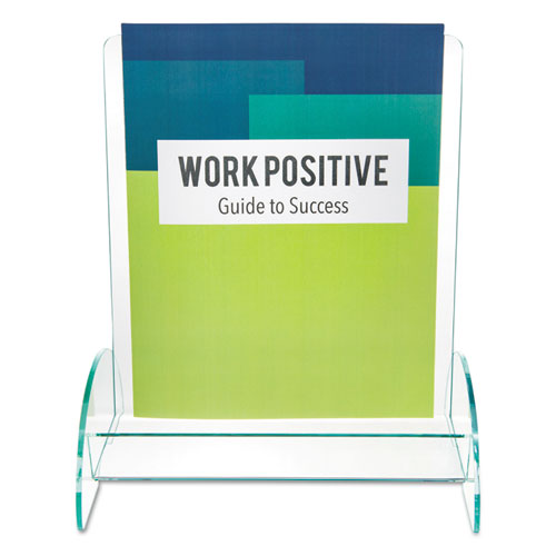 deflecto® wholesale. Euro-style Docuholder, Magazine Size, 9.81w X 6.31d X11h, Green Tinted. HSD Wholesale: Janitorial Supplies, Breakroom Supplies, Office Supplies.