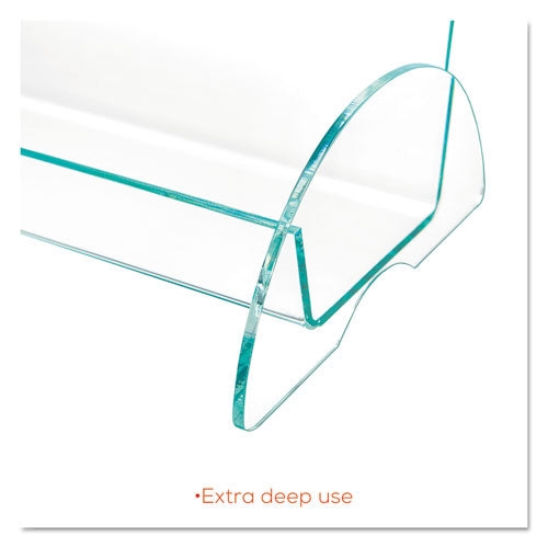 deflecto® wholesale. Euro-style Docuholder, Magazine Size, 9.81w X 6.31d X11h, Green Tinted. HSD Wholesale: Janitorial Supplies, Breakroom Supplies, Office Supplies.
