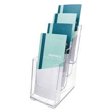 Load image into Gallery viewer, deflecto® wholesale. 4-compartment Docuholder, Leaflet Size, 4.88w X 6.13d X 10h, Clear. HSD Wholesale: Janitorial Supplies, Breakroom Supplies, Office Supplies.