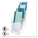 deflecto® wholesale. 4-compartment Docuholder, Leaflet Size, 4.88w X 6.13d X 10h, Clear. HSD Wholesale: Janitorial Supplies, Breakroom Supplies, Office Supplies.