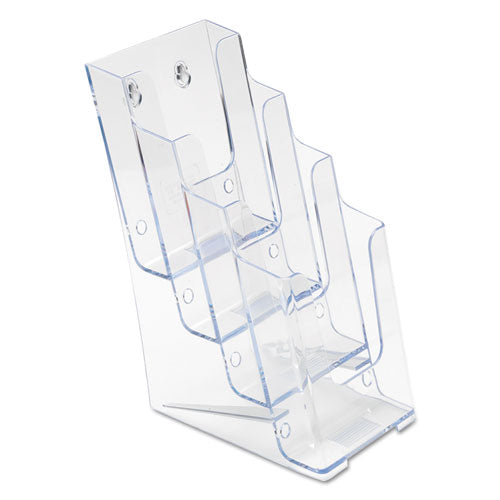 deflecto® wholesale. 4-compartment Docuholder, Leaflet Size, 4.88w X 6.13d X 10h, Clear. HSD Wholesale: Janitorial Supplies, Breakroom Supplies, Office Supplies.