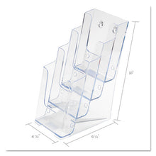 Load image into Gallery viewer, deflecto® wholesale. 4-compartment Docuholder, Leaflet Size, 4.88w X 6.13d X 10h, Clear. HSD Wholesale: Janitorial Supplies, Breakroom Supplies, Office Supplies.