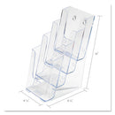 deflecto® wholesale. 4-compartment Docuholder, Leaflet Size, 4.88w X 6.13d X 10h, Clear. HSD Wholesale: Janitorial Supplies, Breakroom Supplies, Office Supplies.