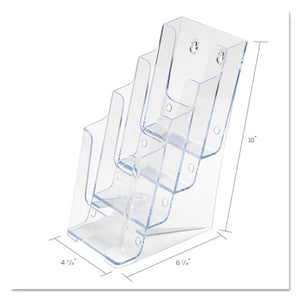 deflecto® wholesale. 4-compartment Docuholder, Leaflet Size, 4.88w X 6.13d X 10h, Clear. HSD Wholesale: Janitorial Supplies, Breakroom Supplies, Office Supplies.