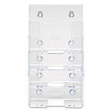 Load image into Gallery viewer, deflecto® wholesale. 4-compartment Docuholder, Booklet Size, 6.88w X 6.25d X 10h, Clear. HSD Wholesale: Janitorial Supplies, Breakroom Supplies, Office Supplies.