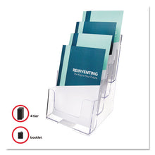 Load image into Gallery viewer, deflecto® wholesale. 4-compartment Docuholder, Booklet Size, 6.88w X 6.25d X 10h, Clear. HSD Wholesale: Janitorial Supplies, Breakroom Supplies, Office Supplies.