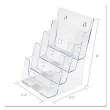 Load image into Gallery viewer, deflecto® wholesale. 4-compartment Docuholder, Booklet Size, 6.88w X 6.25d X 10h, Clear. HSD Wholesale: Janitorial Supplies, Breakroom Supplies, Office Supplies.