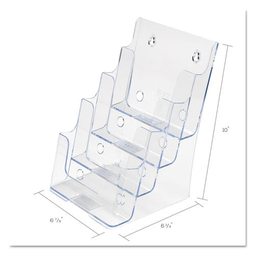 deflecto® wholesale. 4-compartment Docuholder, Booklet Size, 6.88w X 6.25d X 10h, Clear. HSD Wholesale: Janitorial Supplies, Breakroom Supplies, Office Supplies.