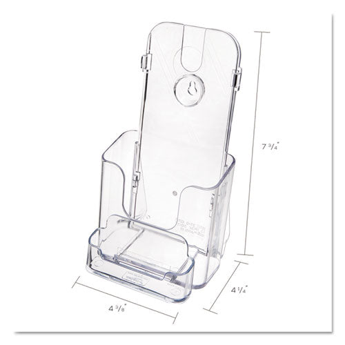deflecto® wholesale. Docuholder For Countertop-wall-mount W-card Holder, 4.38w X 4.25d X 7.75h, Clear. HSD Wholesale: Janitorial Supplies, Breakroom Supplies, Office Supplies.