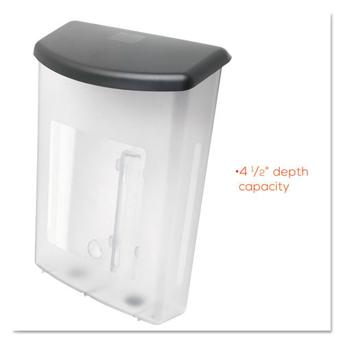 deflecto® wholesale. Outdoor Literature Box, 10w X 4.5d X 13.13h, Clear-black. HSD Wholesale: Janitorial Supplies, Breakroom Supplies, Office Supplies.