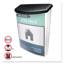deflecto® wholesale. Outdoor Literature Box, 10w X 4.5d X 13.13h, Clear-black. HSD Wholesale: Janitorial Supplies, Breakroom Supplies, Office Supplies.
