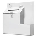 deflecto® wholesale. Suggestion Box Literature Holder W-locking Top, 13 3-4 X 3 5-8 X 13, White. HSD Wholesale: Janitorial Supplies, Breakroom Supplies, Office Supplies.