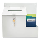 deflecto® wholesale. Suggestion Box Literature Holder W-locking Top, 13 3-4 X 3 5-8 X 13, White. HSD Wholesale: Janitorial Supplies, Breakroom Supplies, Office Supplies.