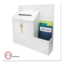 deflecto® wholesale. Suggestion Box Literature Holder W-locking Top, 13 3-4 X 3 5-8 X 13, White. HSD Wholesale: Janitorial Supplies, Breakroom Supplies, Office Supplies.