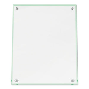 deflecto® wholesale. Superior Image Beveled Edge Sign Holder, Letter Insert, Clear-green-tinted Edges. HSD Wholesale: Janitorial Supplies, Breakroom Supplies, Office Supplies.