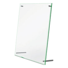 Load image into Gallery viewer, deflecto® wholesale. Superior Image Beveled Edge Sign Holder, Letter Insert, Clear-green-tinted Edges. HSD Wholesale: Janitorial Supplies, Breakroom Supplies, Office Supplies.