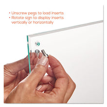 Load image into Gallery viewer, deflecto® wholesale. Superior Image Beveled Edge Sign Holder, Letter Insert, Clear-green-tinted Edges. HSD Wholesale: Janitorial Supplies, Breakroom Supplies, Office Supplies.