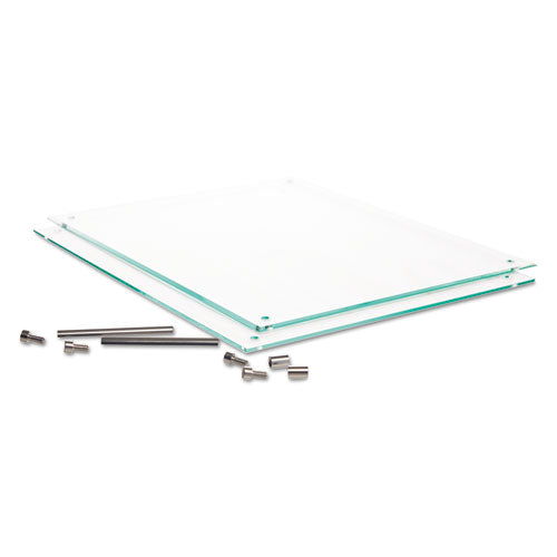 deflecto® wholesale. Superior Image Beveled Edge Sign Holder, Letter Insert, Clear-green-tinted Edges. HSD Wholesale: Janitorial Supplies, Breakroom Supplies, Office Supplies.