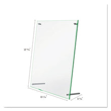 Load image into Gallery viewer, deflecto® wholesale. Superior Image Beveled Edge Sign Holder, Letter Insert, Clear-green-tinted Edges. HSD Wholesale: Janitorial Supplies, Breakroom Supplies, Office Supplies.