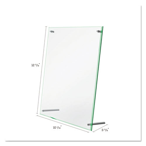 deflecto® wholesale. Superior Image Beveled Edge Sign Holder, Letter Insert, Clear-green-tinted Edges. HSD Wholesale: Janitorial Supplies, Breakroom Supplies, Office Supplies.