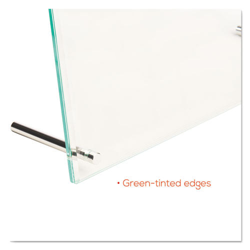 deflecto® wholesale. Superior Image Beveled Edge Sign Holder, Letter Insert, Clear-green-tinted Edges. HSD Wholesale: Janitorial Supplies, Breakroom Supplies, Office Supplies.