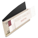 deflecto® wholesale. Interior Image Anti-glare Sign Holder, Landscape, 8 1-2 X 2 Insert, Black-silver. HSD Wholesale: Janitorial Supplies, Breakroom Supplies, Office Supplies.