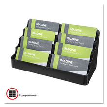 Load image into Gallery viewer, deflecto® wholesale. 8-tier Recycled Business Card Holder, 400 Card Cap, 7 7-8 X 3 7-8 X 3 3-8, Black. HSD Wholesale: Janitorial Supplies, Breakroom Supplies, Office Supplies.