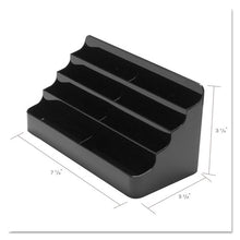 Load image into Gallery viewer, deflecto® wholesale. 8-tier Recycled Business Card Holder, 400 Card Cap, 7 7-8 X 3 7-8 X 3 3-8, Black. HSD Wholesale: Janitorial Supplies, Breakroom Supplies, Office Supplies.