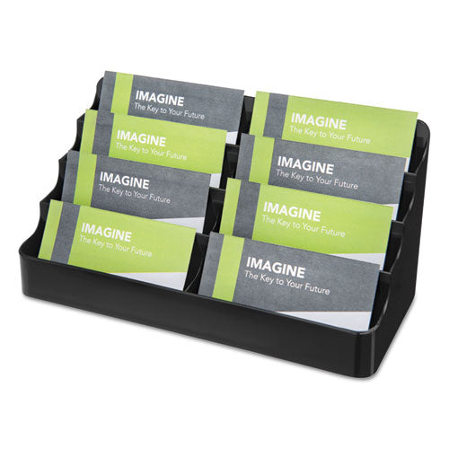 deflecto® wholesale. 8-tier Recycled Business Card Holder, 400 Card Cap, 7 7-8 X 3 7-8 X 3 3-8, Black. HSD Wholesale: Janitorial Supplies, Breakroom Supplies, Office Supplies.