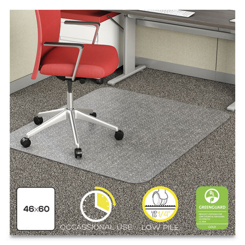 deflecto® wholesale. Economat Occasional Use Chair Mat, Low Pile Carpet, Roll, 46 X 60, Rectangle, Clear. HSD Wholesale: Janitorial Supplies, Breakroom Supplies, Office Supplies.