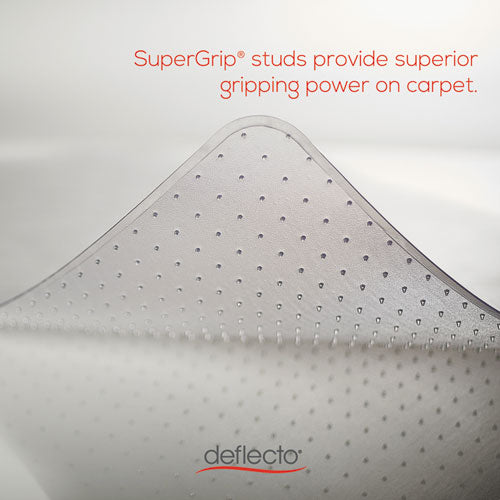 deflecto® wholesale. Duramat Moderate Use Chair Mat For Low Pile Carpet, 45 X 53, Wide Lipped, Clear. HSD Wholesale: Janitorial Supplies, Breakroom Supplies, Office Supplies.