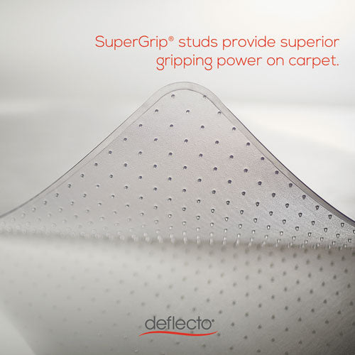 deflecto® wholesale. Duramat Moderate Use Chair Mat For Low Pile Carpet, 46 X 60, Wide Lipped, Clear. HSD Wholesale: Janitorial Supplies, Breakroom Supplies, Office Supplies.