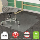 deflecto® wholesale. Supermat Frequent Use Chair Mat, Med Pile Carpet, Flat, 36 X 48, Lipped, Clear. HSD Wholesale: Janitorial Supplies, Breakroom Supplies, Office Supplies.