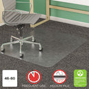 deflecto® wholesale. Supermat Frequent Use Chair Mat, Medium Pile Carpet, Flat, 46 X 60, Rectangle, Clear. HSD Wholesale: Janitorial Supplies, Breakroom Supplies, Office Supplies.