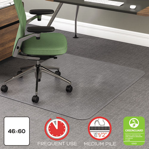 deflecto® wholesale. Rollamat Frequent Use Chair Mat, Medium Pile Carpet, Flat, 46 X 60, Rectangle, Clear. HSD Wholesale: Janitorial Supplies, Breakroom Supplies, Office Supplies.