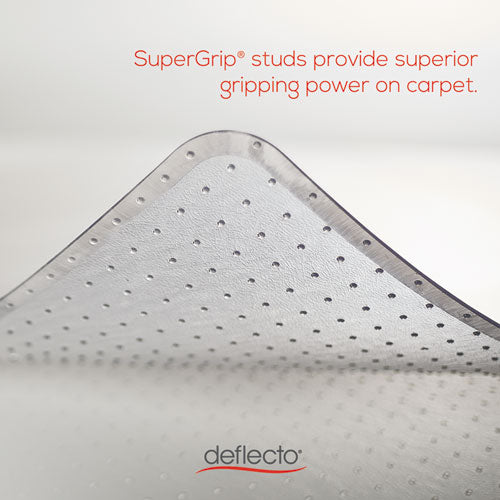 deflecto® wholesale. Execumat All Day Use Chair Mat For High Pile Carpet, 45 X 53, Wide Lipped, Clear. HSD Wholesale: Janitorial Supplies, Breakroom Supplies, Office Supplies.