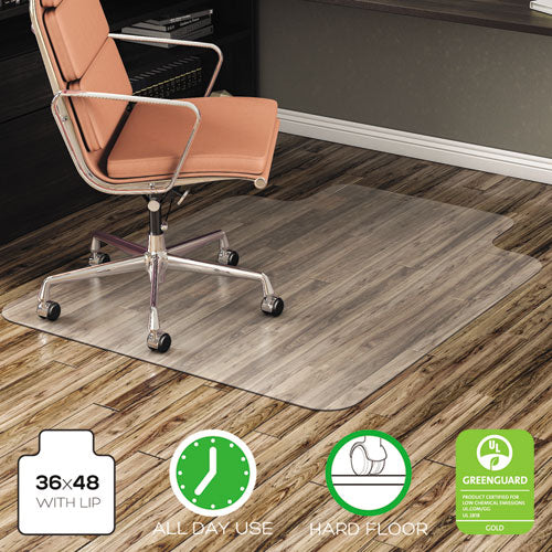 deflecto® wholesale. Economat All Day Use Chair Mat For Hard Floors, 36 X 48, Lipped, Clear. HSD Wholesale: Janitorial Supplies, Breakroom Supplies, Office Supplies.