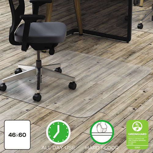 deflecto® wholesale. All Day Use Chair Mat - Hard Floors, 46 X 60, Rectangle, Clear. HSD Wholesale: Janitorial Supplies, Breakroom Supplies, Office Supplies.