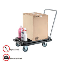 Load image into Gallery viewer, deflecto® wholesale. Heavy-duty Platform Cart, 500 Lb Capacity, 21 X 32.5 X 37.5, Black. HSD Wholesale: Janitorial Supplies, Breakroom Supplies, Office Supplies.