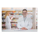 deflecto® wholesale. Hanging Barrier, 23.75" X 23.75", Polycarbonate, Clear, 2-carton. HSD Wholesale: Janitorial Supplies, Breakroom Supplies, Office Supplies.