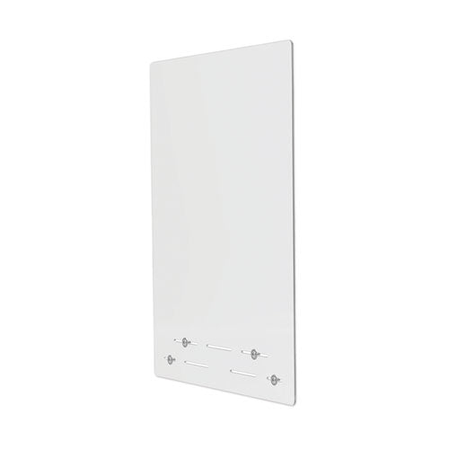 deflecto® wholesale. Mounting Safety Barrier With Full Shield, 23.75" X 31.75", Acrylic, Clear, 2-carton. HSD Wholesale: Janitorial Supplies, Breakroom Supplies, Office Supplies.