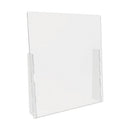 deflecto® wholesale. Counter Top Barrier With Full Shield, 31.75" X 6" X 36", Polycarbonate, Clear, 2-carton. HSD Wholesale: Janitorial Supplies, Breakroom Supplies, Office Supplies.
